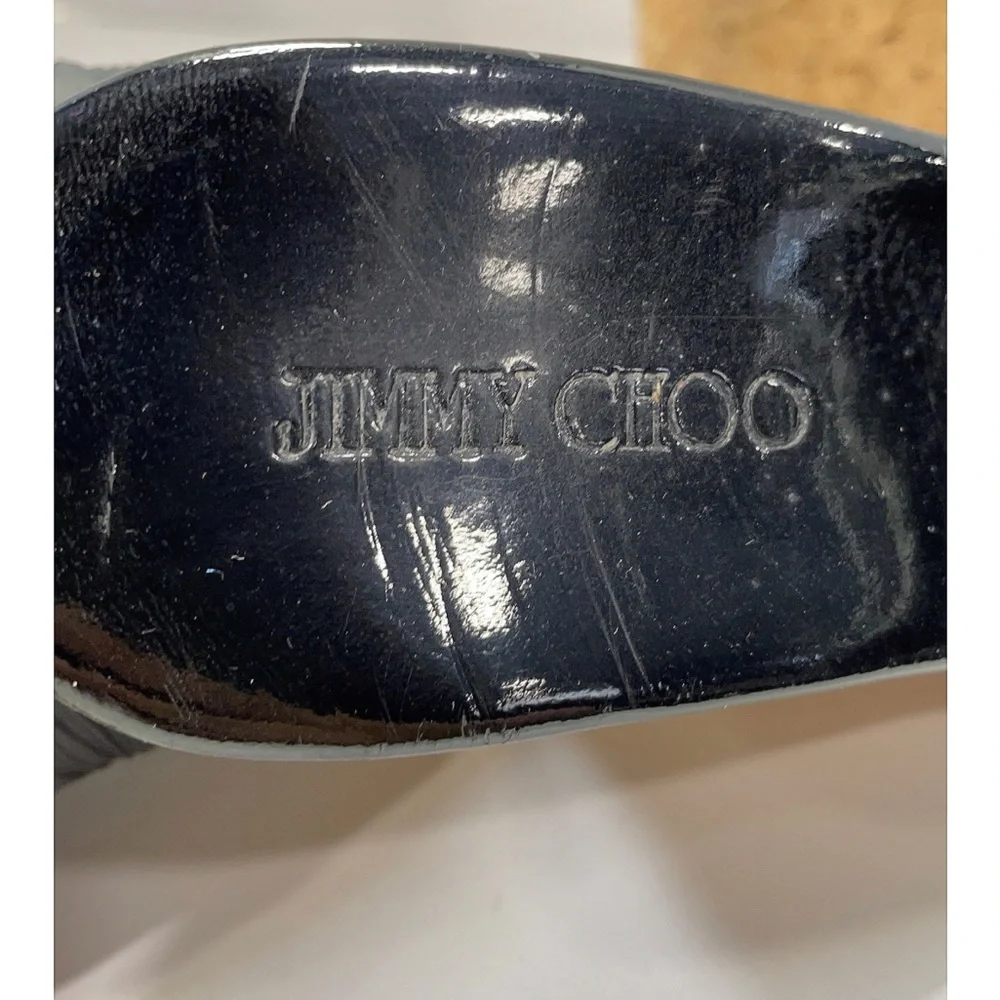 Jimmy Choo Black Wedge Sandals - Picture 9 of 13